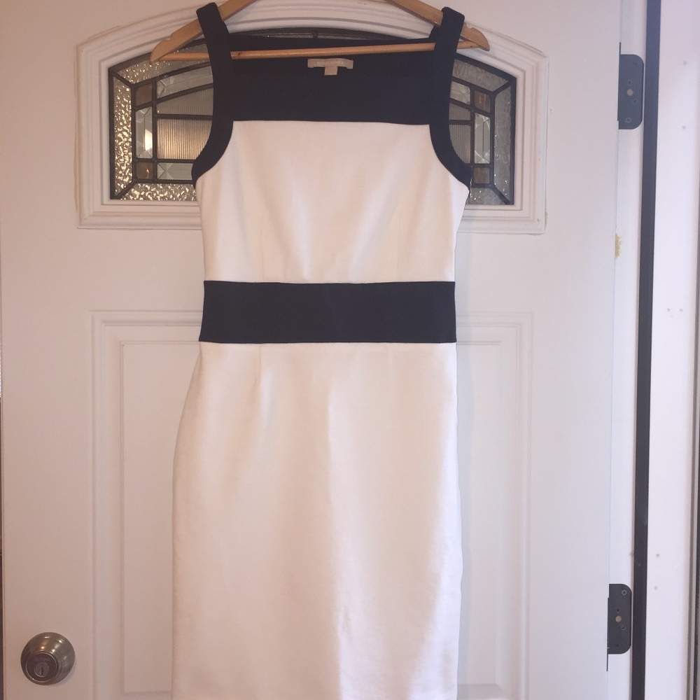 Banana Republic fitted white/blue dress size 2